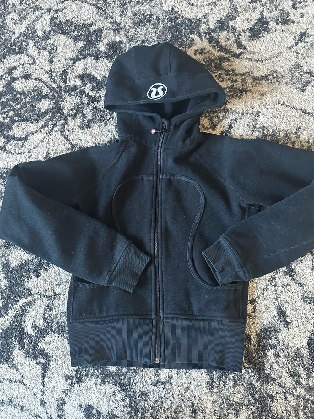 lululemon vintage first generation scuba hoodie size 6 black - Picture 2 of 5